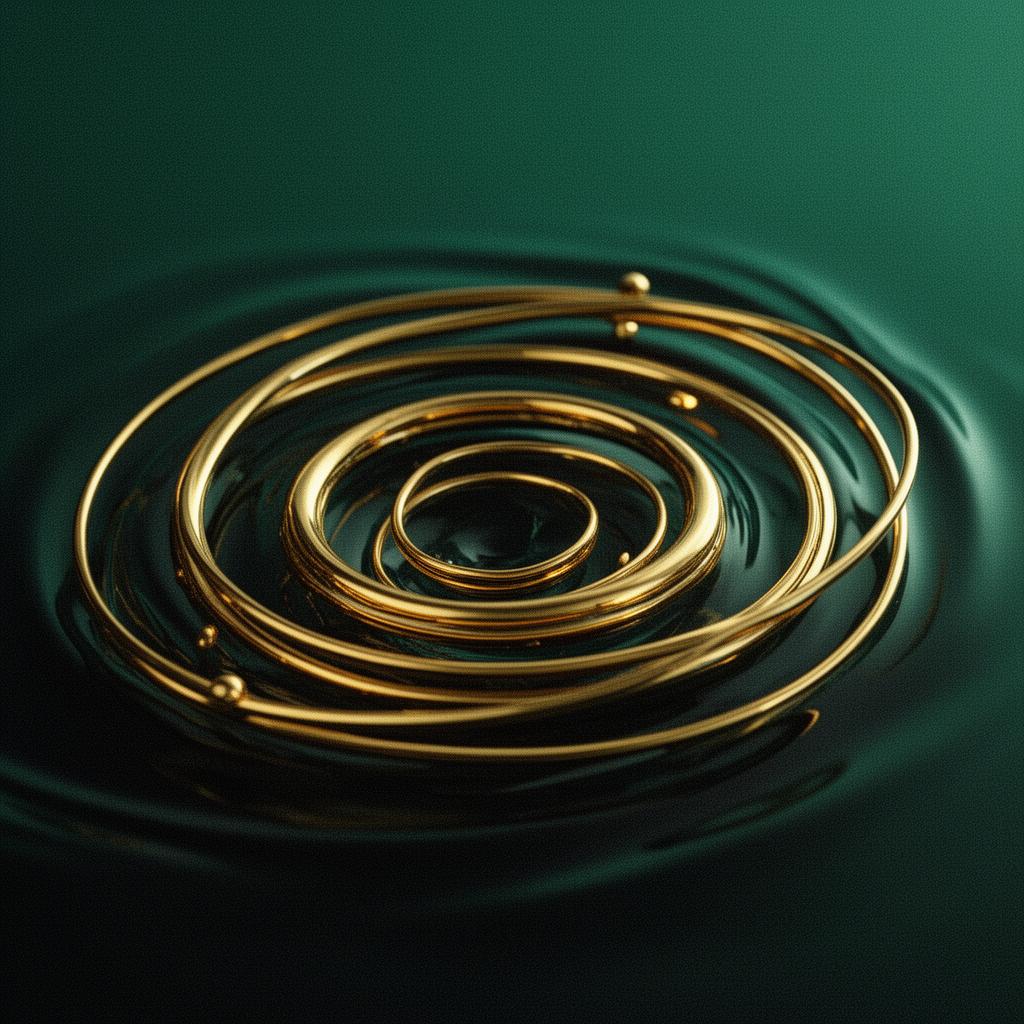 Concentric golden orbits over deep emerald
